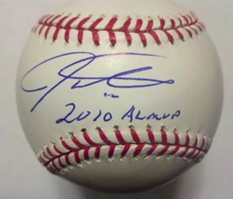 Josh Hamilton Signed Baseball "2010 AL MVP" MLB COA